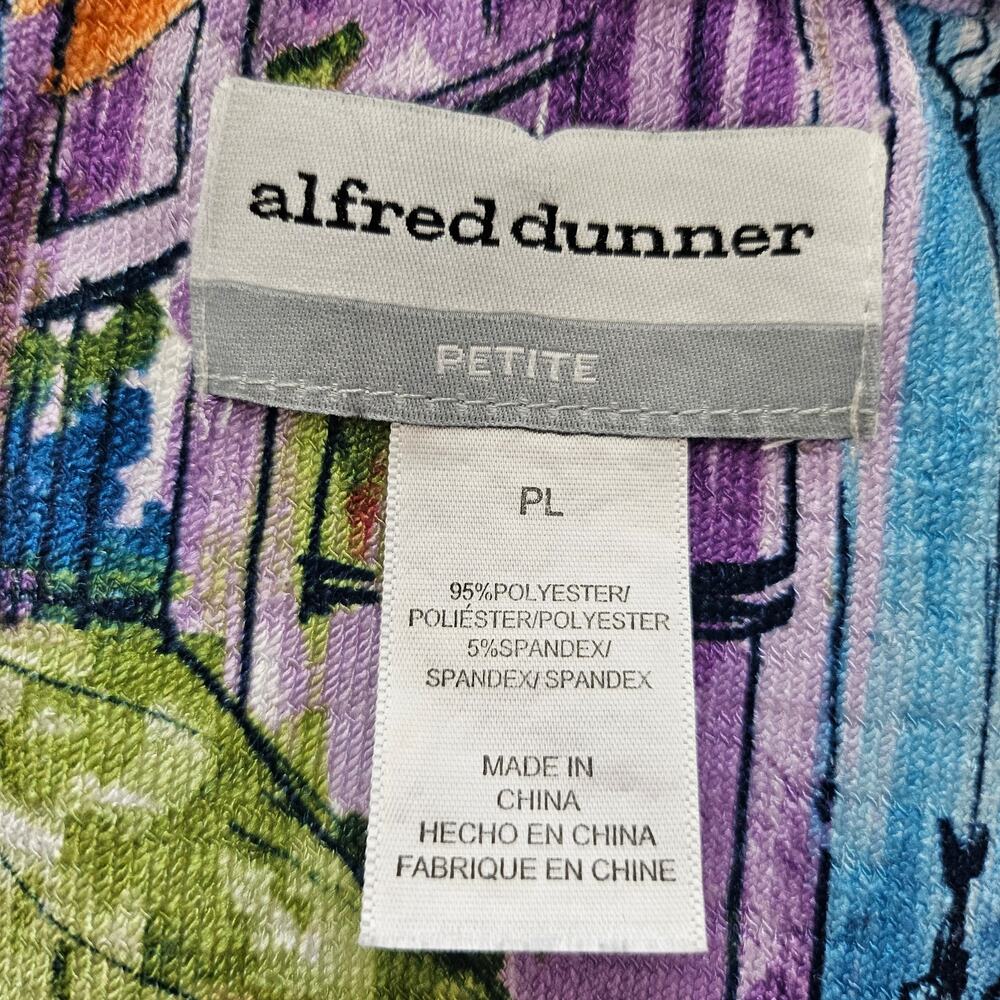 Alfred Dunner Petite L Asymmetrical 3/4 Sleeve Shirt - Picture 8 of 9